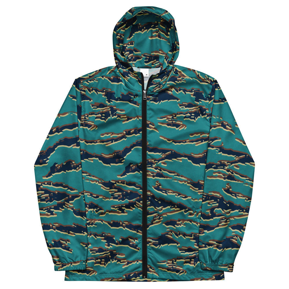 Guyanese Tiger Stripe CAMO Men’s windbreaker - Mens Windbreaker