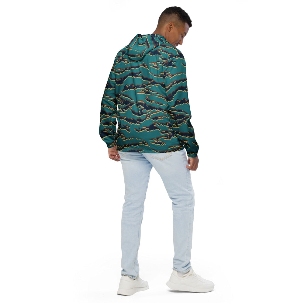 Guyanese Tiger Stripe CAMO Men’s windbreaker - Mens Windbreaker