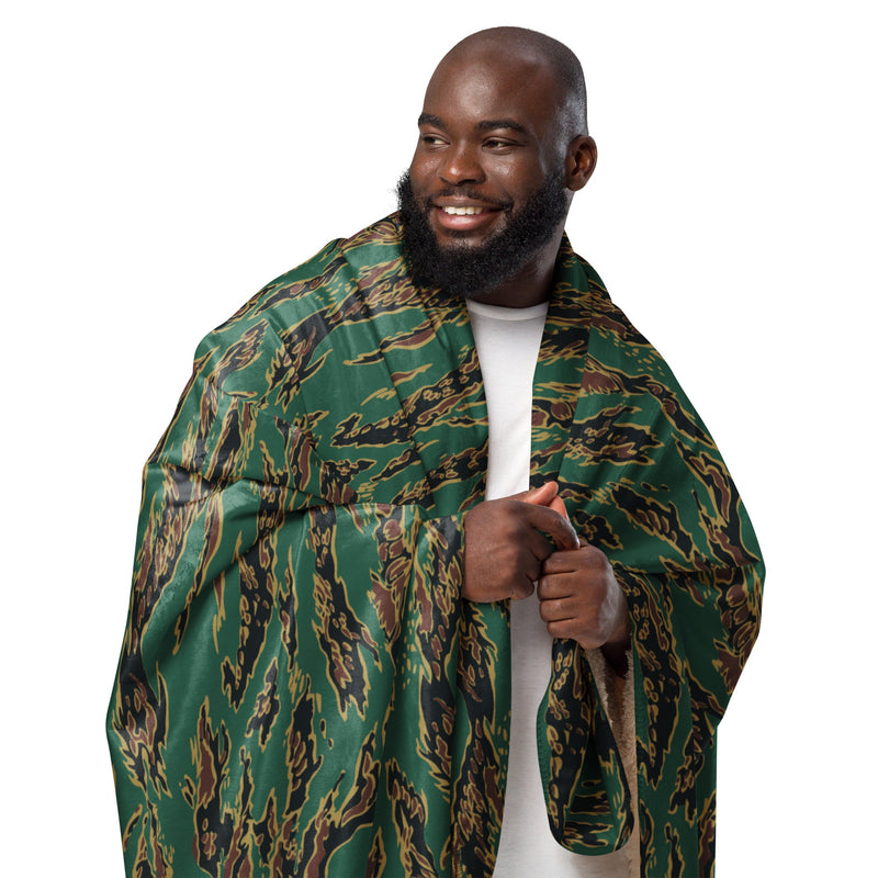 Tiger Stripe Guyana Jungle CAMO Sherpa Blanket