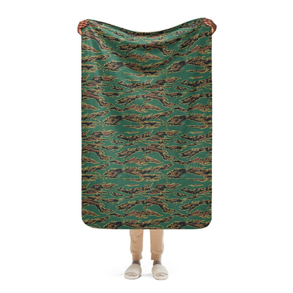 Guyanese Tiger Stripe CAMO Sherpa blanket - 37″×57″ - Blankets