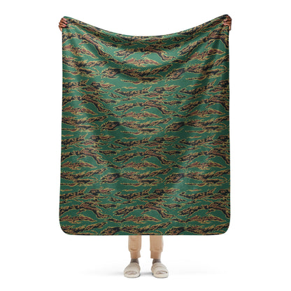 Guyanese Tiger Stripe CAMO Sherpa blanket - 50″×60″ - Blankets