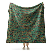 Tiger Stripe Guyana Jungle CAMO Sherpa Blanket - 60″×80″