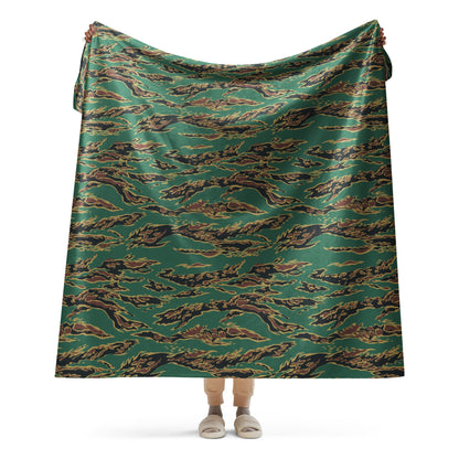 Guyanese Tiger Stripe CAMO Sherpa blanket - 60″×80″ - Blankets
