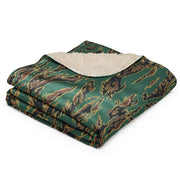 Tiger Stripe Guyana Jungle CAMO Sherpa Blanket
