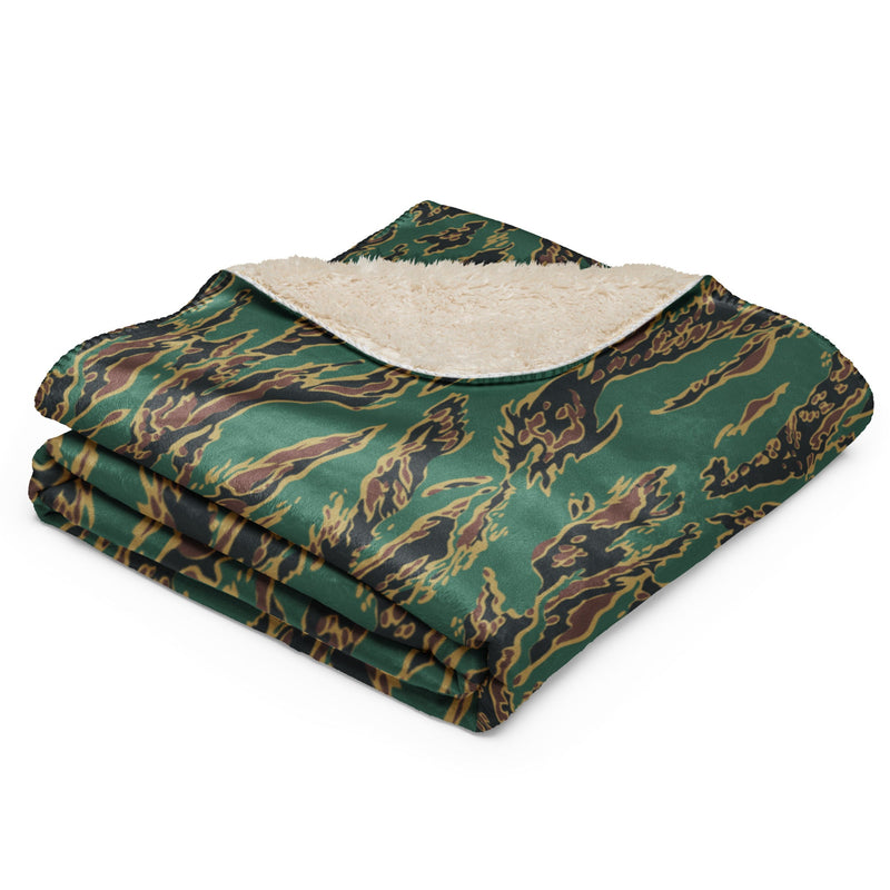 Tiger Stripe Guyana Jungle CAMO Sherpa Blanket