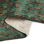 Tiger Stripe Guyana Jungle CAMO Sherpa Blanket