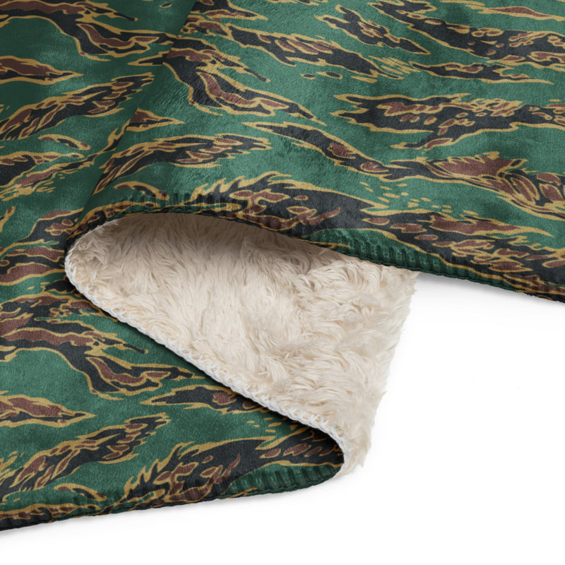 Tiger Stripe Guyana Jungle CAMO Sherpa Blanket