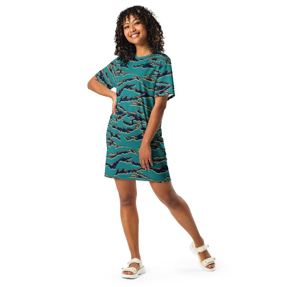 Guyanese Tiger Stripe CAMO T-shirt dress - Womens T-Shirt Dress