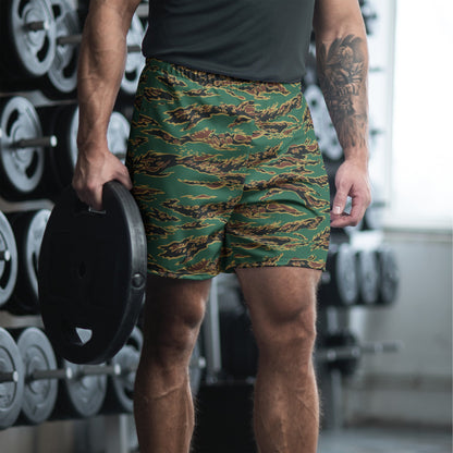 Guyanese Tiger Stripe CAMO Unisex Athletic Long Shorts - 2XS