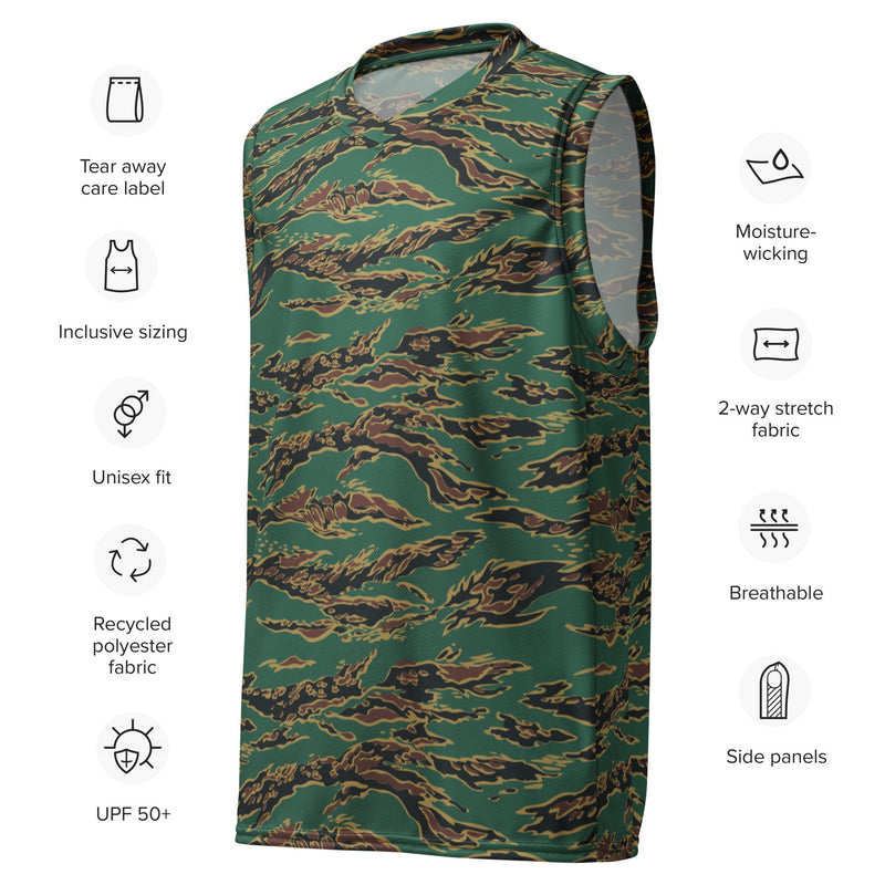 Tiger Stripe Guyana Jungle CAMO Unisex Basketball Jersey