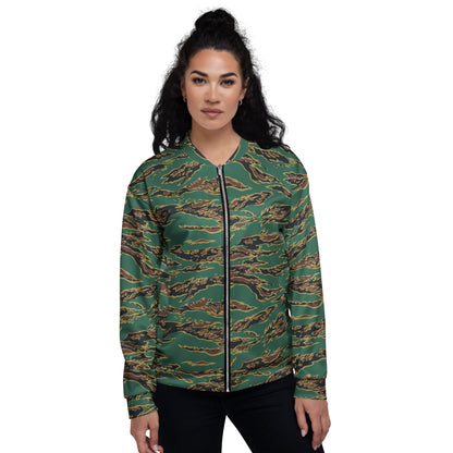 Guyanese Tiger Stripe CAMO Unisex Bomber Jacket - Jackets