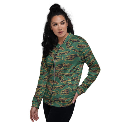 Guyanese Tiger Stripe CAMO Unisex Bomber Jacket - Jackets