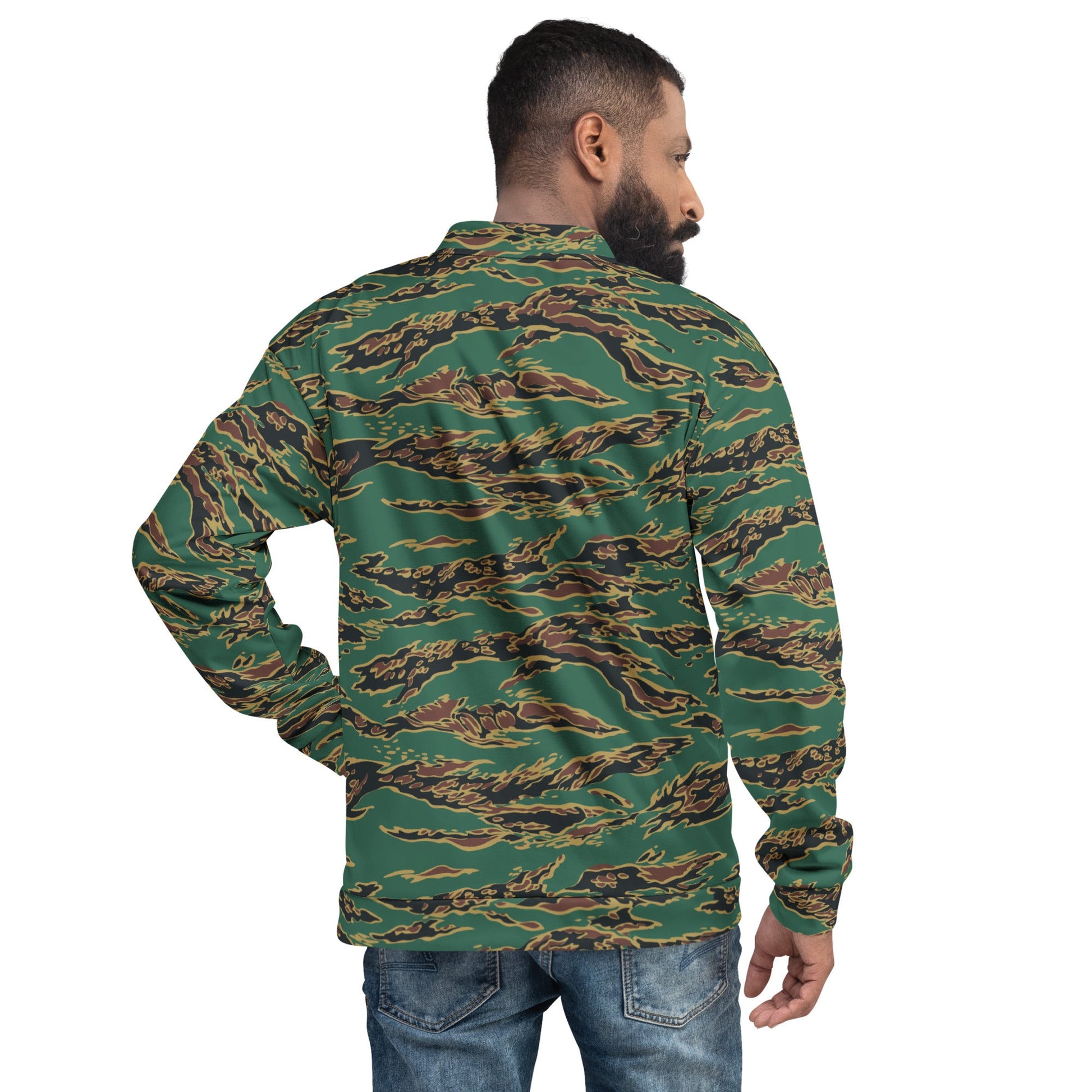 Guyanese Tiger Stripe CAMO Unisex Bomber Jacket - Jackets