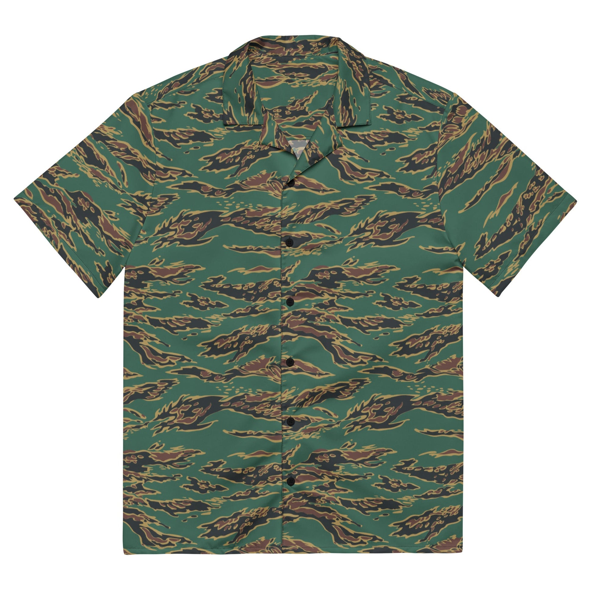 Guyanese Tiger Stripe CAMO Unisex button shirt - 2XS - Button Shirts