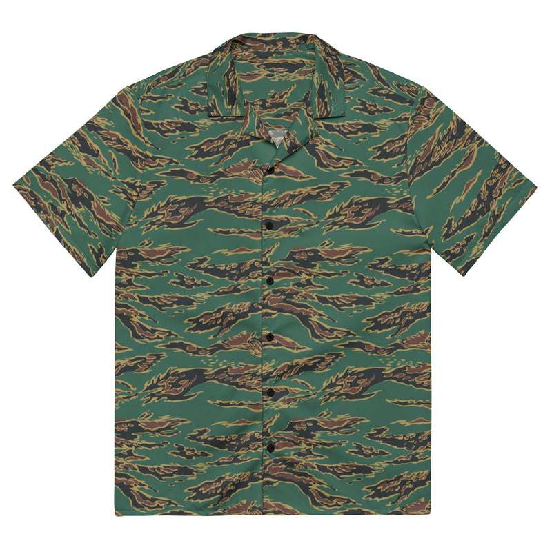 Tiger Stripe Guyana Jungle CAMO Unisex Short-Sleeve Button Shirt - 2XS - Button-Up