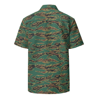 Guyanese Tiger Stripe CAMO Unisex button shirt - Button Shirts