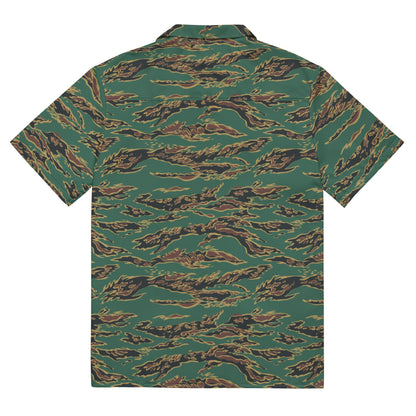 Guyanese Tiger Stripe CAMO Unisex button shirt - Button Shirts
