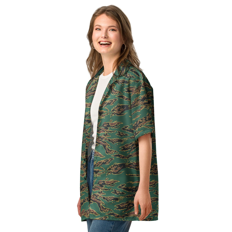 Tiger Stripe Guyana Jungle CAMO Unisex Short-Sleeve Button Shirt - Button-Up