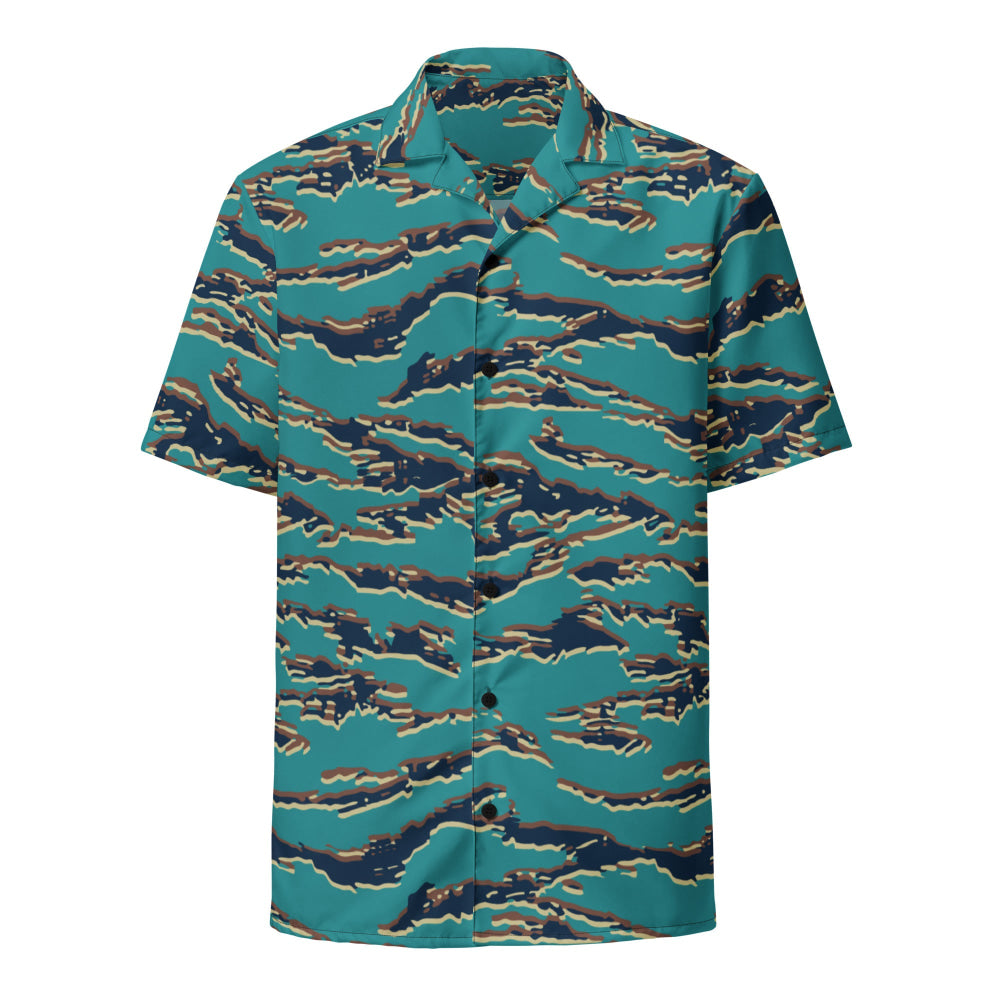 Guyanese Tiger Stripe CAMO Unisex button shirt - Button Shirt