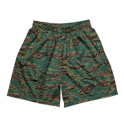 Guyanese Tiger Stripe CAMO Unisex mesh shorts - 2XS - Mesh Shorts