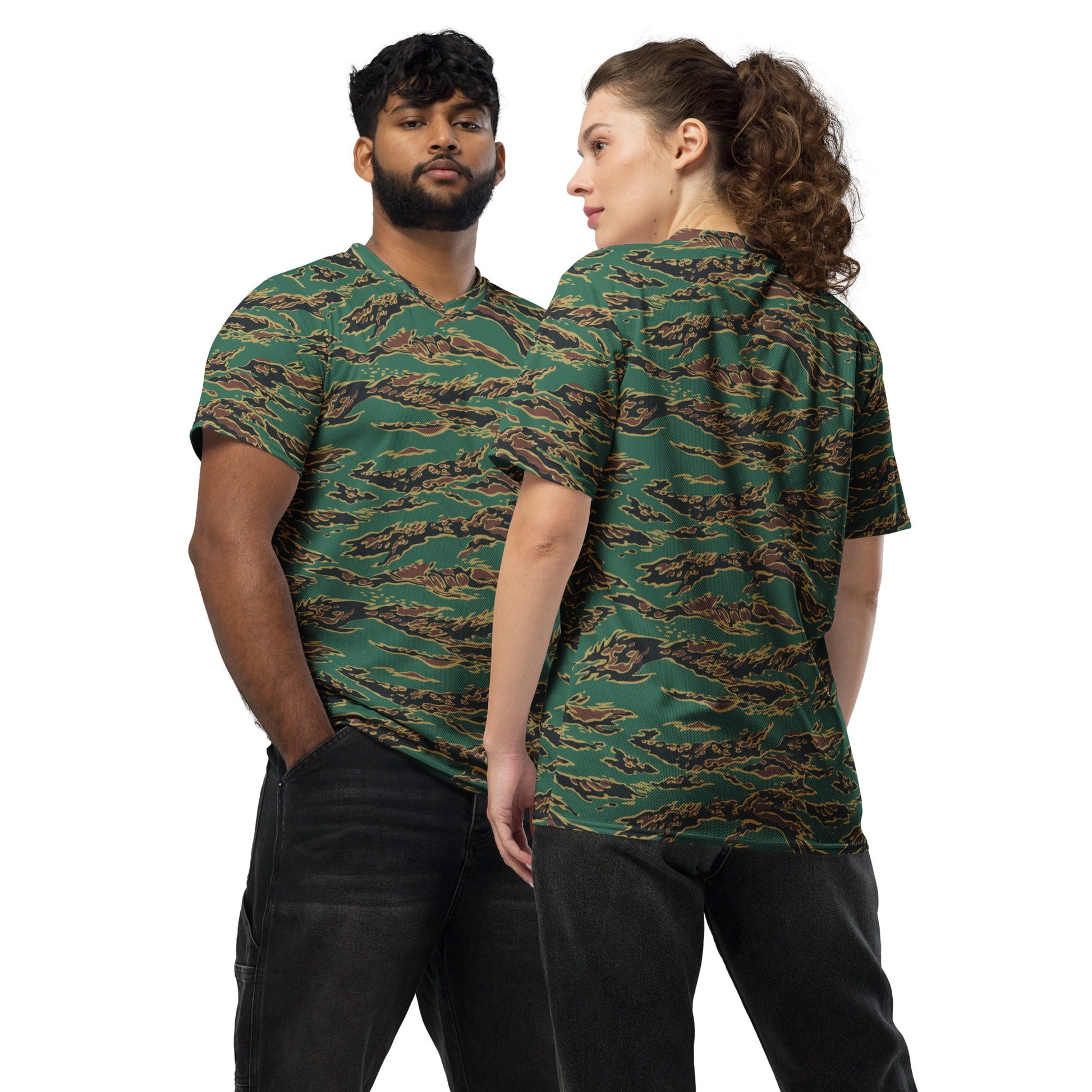 Guyanese Tiger Stripe CAMO unisex sports jersey - 2XS - Sports Jerseys