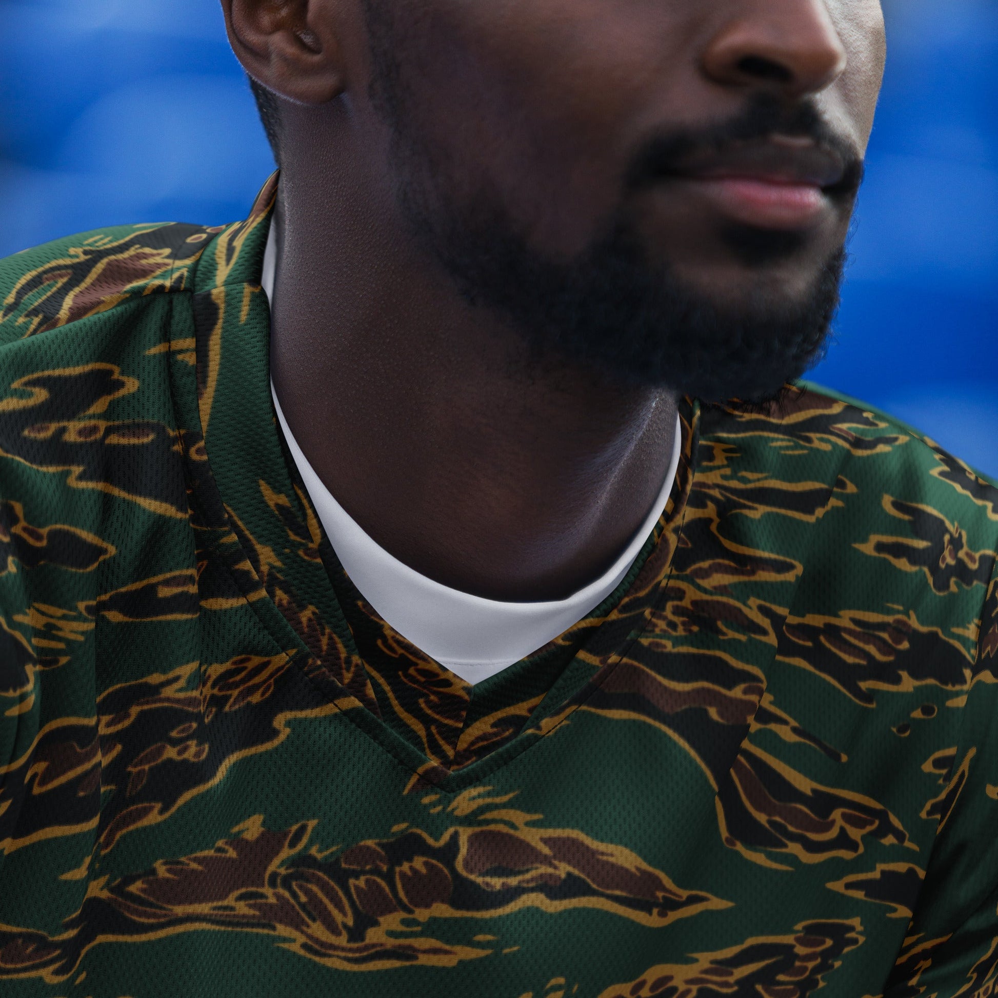 Guyanese Tiger Stripe CAMO unisex sports jersey - Sports Jerseys