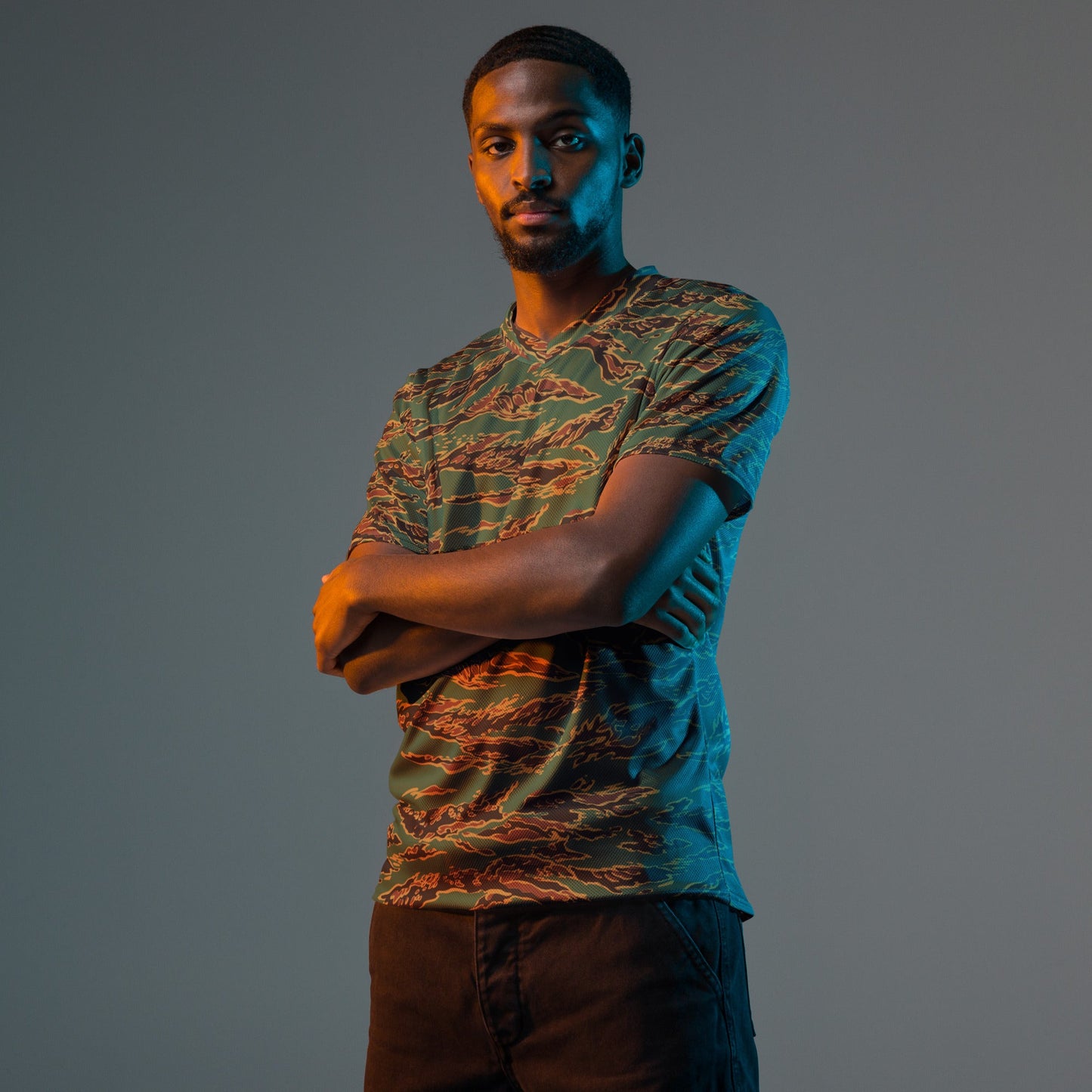 Guyanese Tiger Stripe CAMO unisex sports jersey - Sports Jerseys