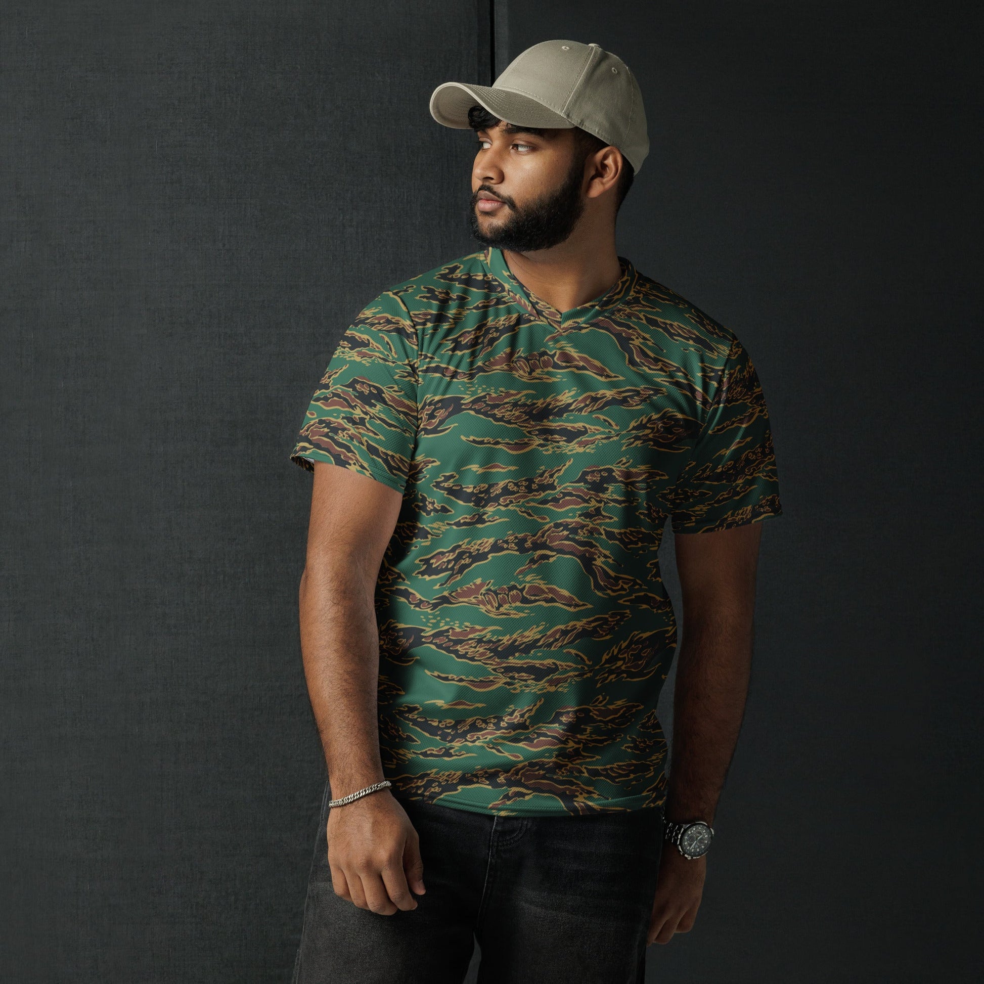 Guyanese Tiger Stripe CAMO unisex sports jersey - Sports Jerseys