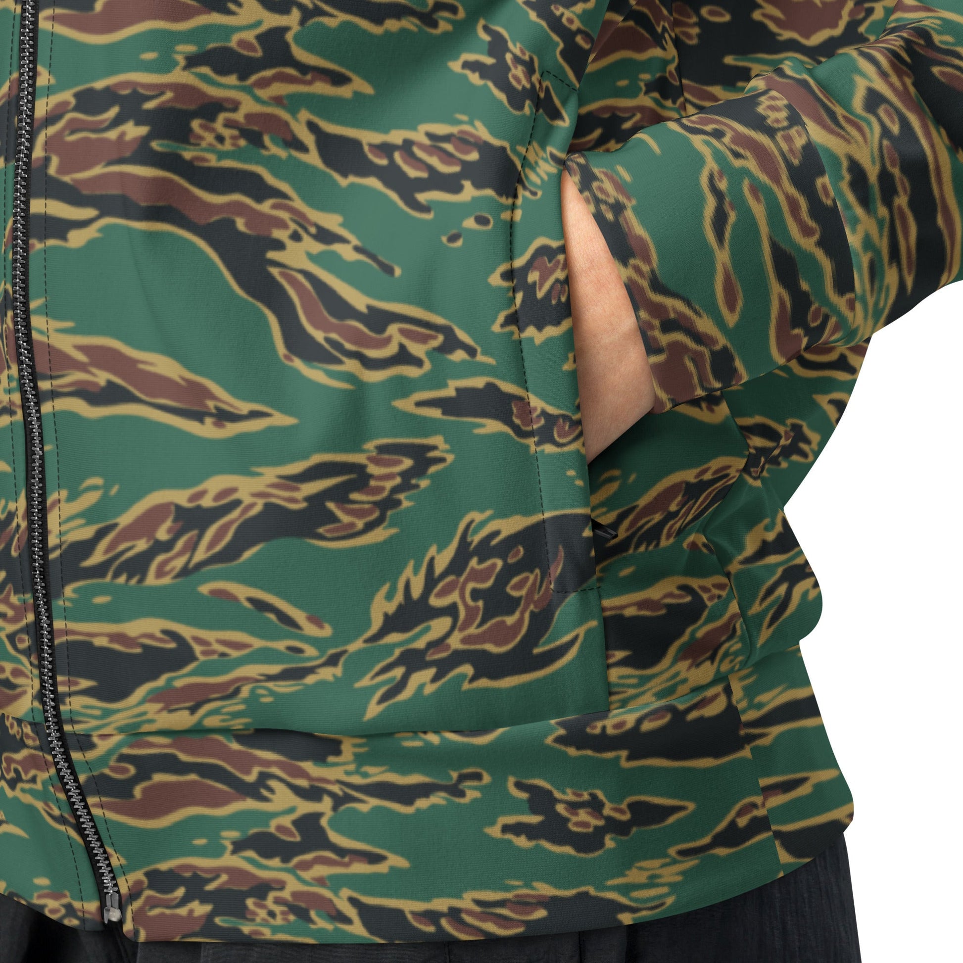 Guyanese Tiger Stripe CAMO Unisex track jacket - Track Jackets