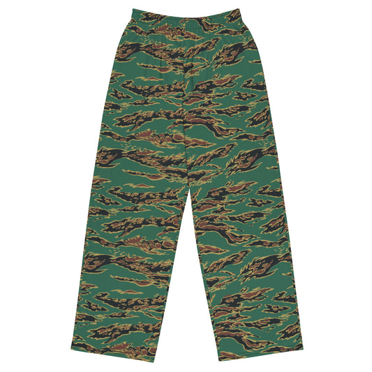 Guyanese Tiger Stripe CAMO unisex wide-leg pants - 2XS - Wide-leg Pants