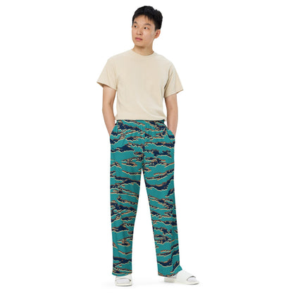 Guyanese Tiger Stripe CAMO unisex wide-leg pants - Unisex Wide-Leg Pants