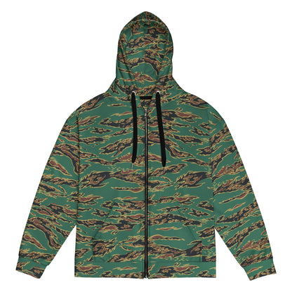 Guyanese Tiger Stripe CAMO Unisex zip hoodie - 2XS - Zip Hoodies