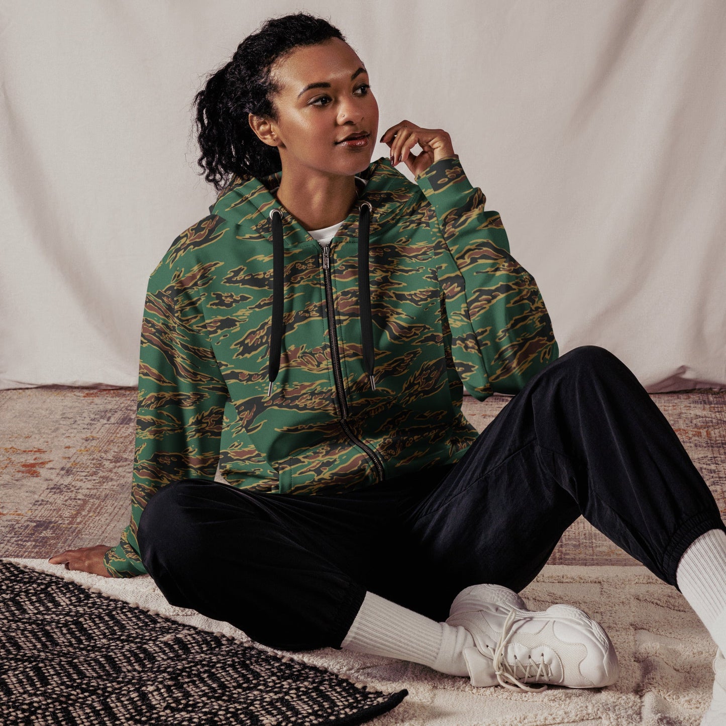 Guyanese Tiger Stripe CAMO Unisex zip hoodie - Zip Hoodies