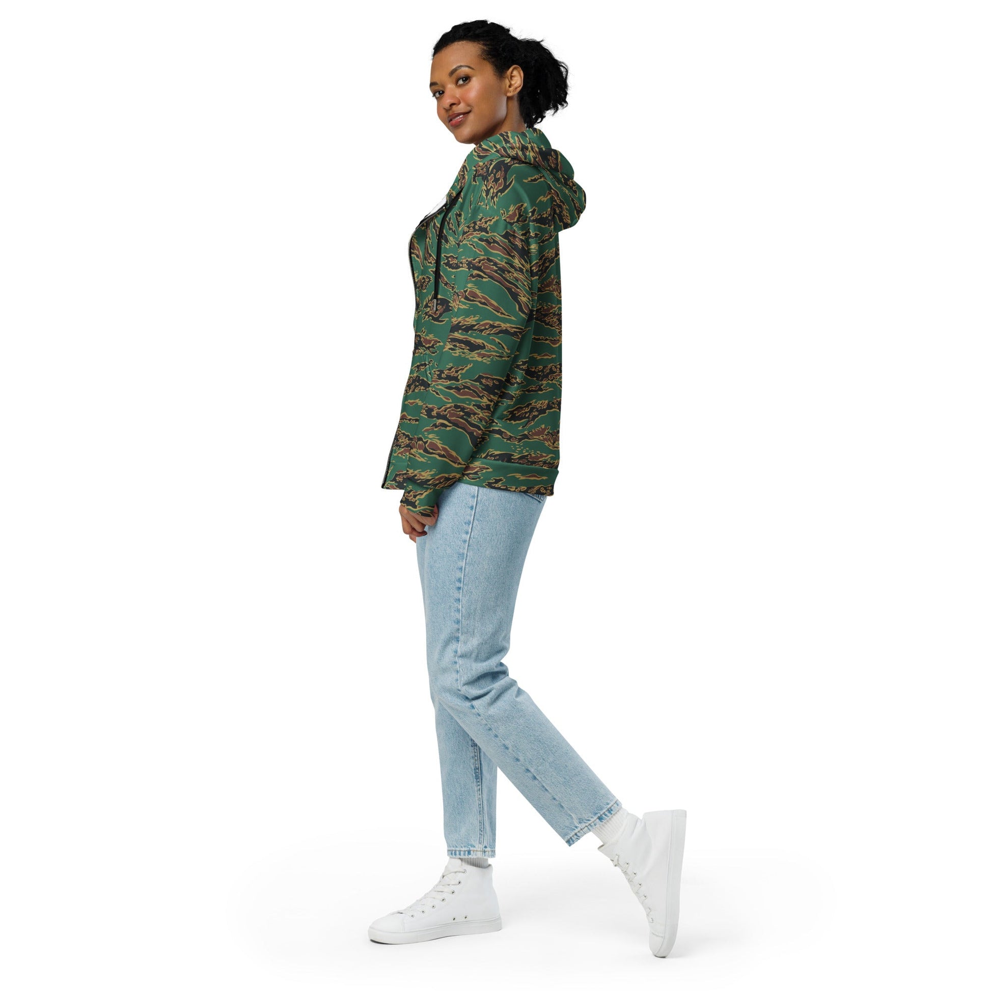 Guyanese Tiger Stripe CAMO Unisex zip hoodie - Zip Hoodies