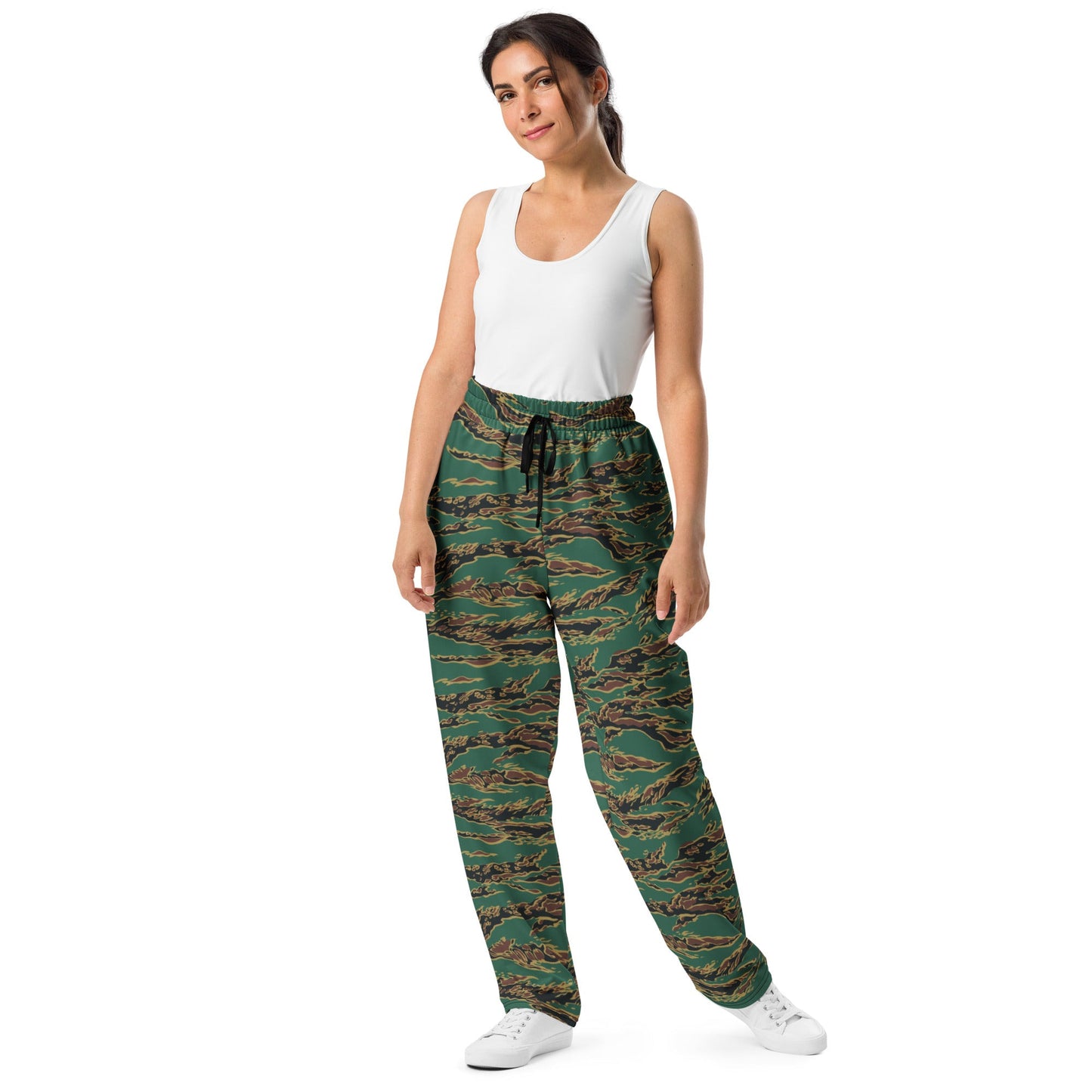 Guyanese Tiger Stripe CAMO Wide-leg joggers - Joggers