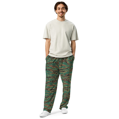 Guyanese Tiger Stripe CAMO Wide-leg joggers - Joggers