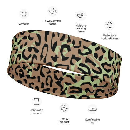 Congo (Zaire) Leopard Spot CAMO Headband - M