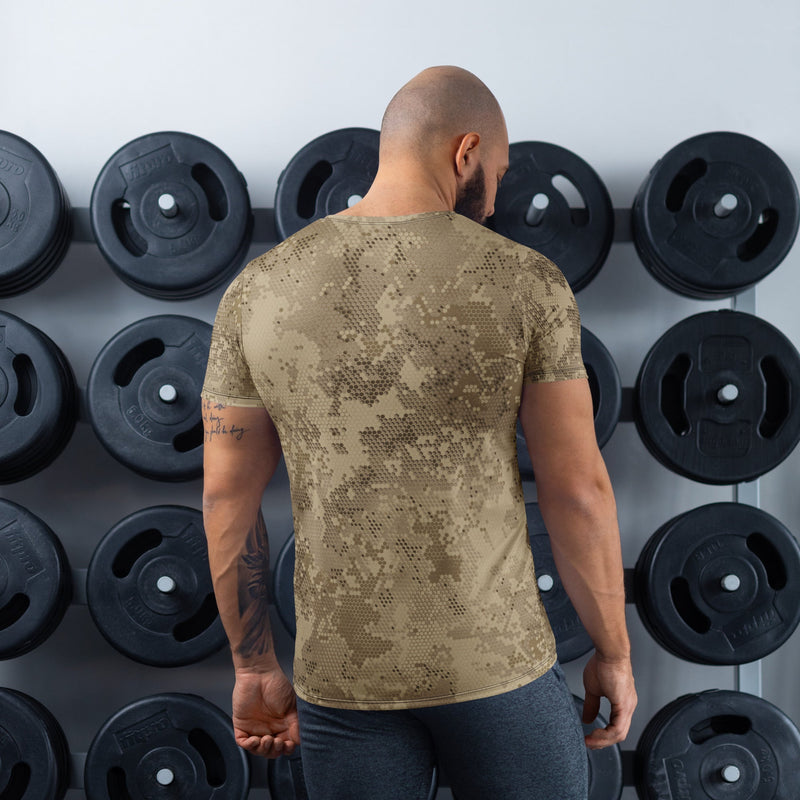 Hex Rattlesnake Desert CAMO Mens Athletic T-Shirt - Shirt