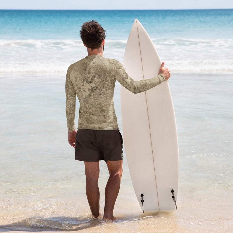 Hex Rattlesnake Desert CAMO Mens Long-Sleeve Rash Guard - LS