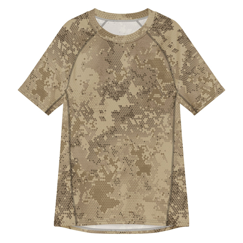 Hex Rattlesnake Desert CAMO Mens Short-Sleeve Rash Guard - 2XS - SS
