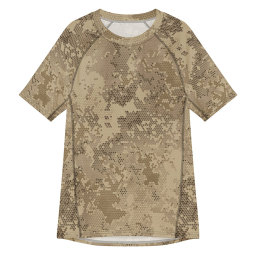 Hex Rattlesnake Desert CAMO Mens Short-Sleeve Rash Guard - 2XS - SS