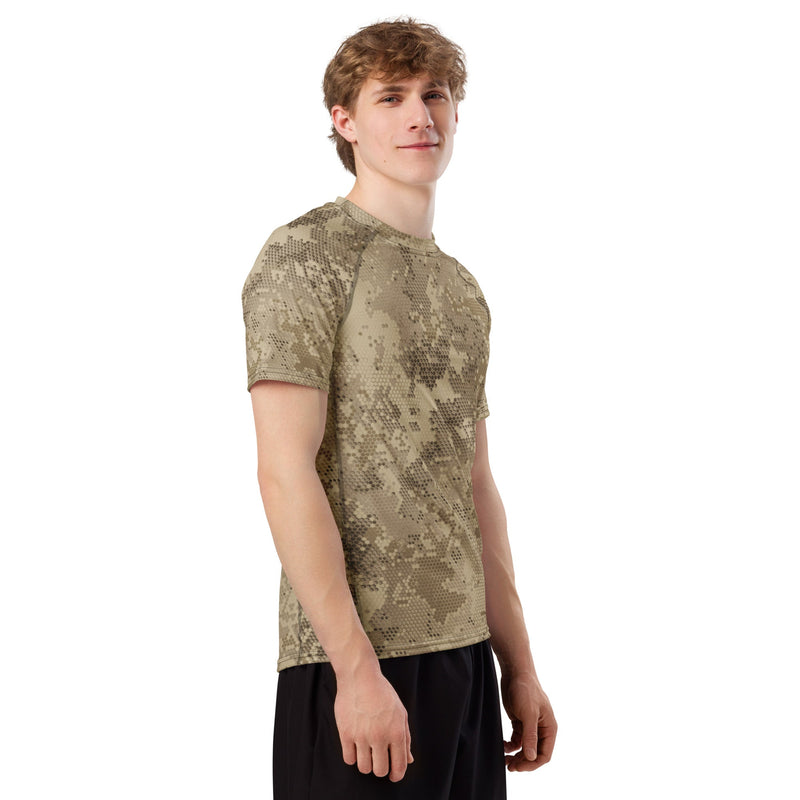 Hex Rattlesnake Desert CAMO Mens Short-Sleeve Rash Guard - SS