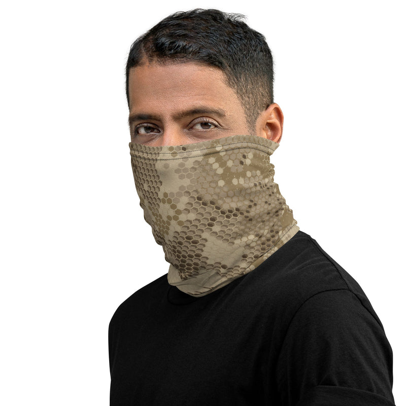 Hex Rattlesnake Desert CAMO Neck Gaiter - Head