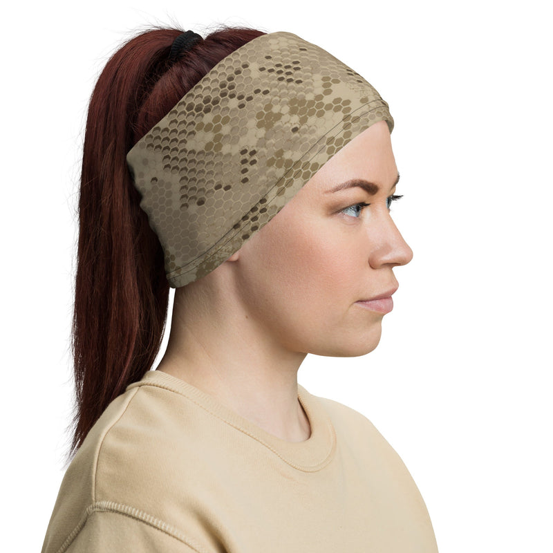 Hex Rattlesnake Desert CAMO Neck Gaiter - Head