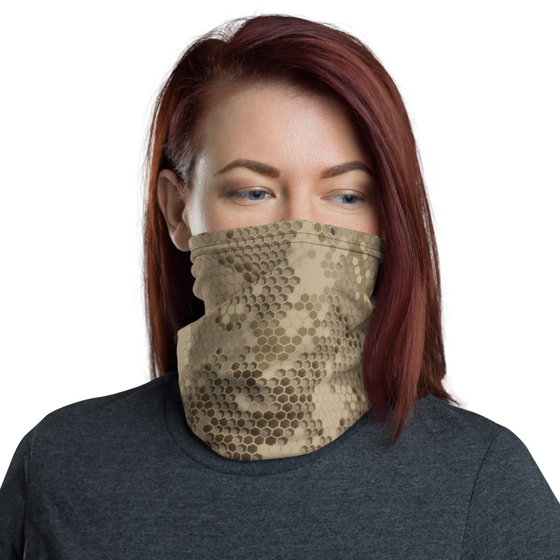 Hex Rattlesnake Desert CAMO Neck Gaiter - Head