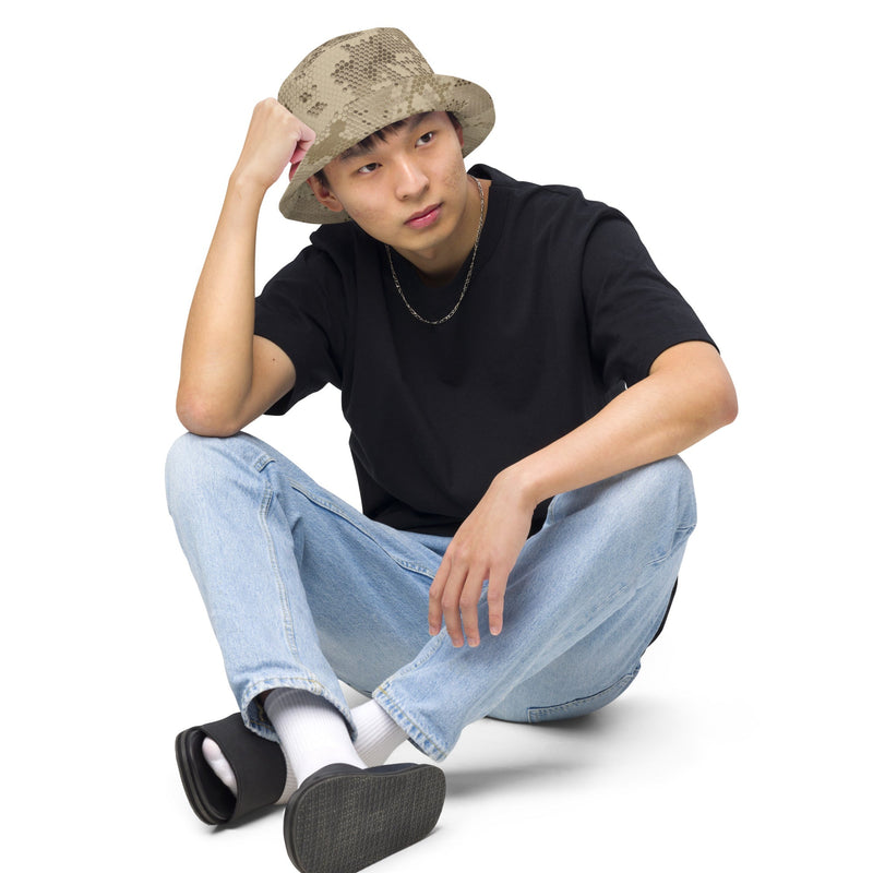 Hex Rattlesnake Desert CAMO Reversible Bucket Hat - Head
