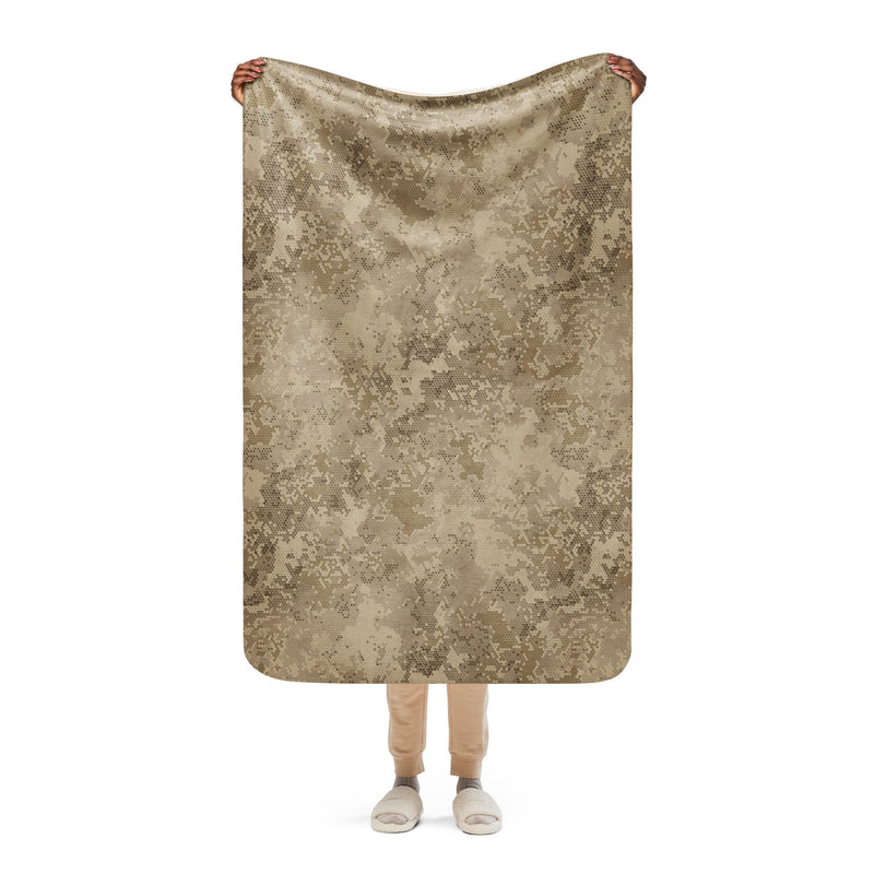 Hex Rattlesnake Desert CAMO Sherpa Blanket - 37″×57″