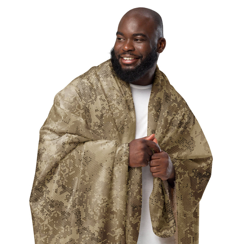 Hex Rattlesnake Desert CAMO Sherpa Blanket