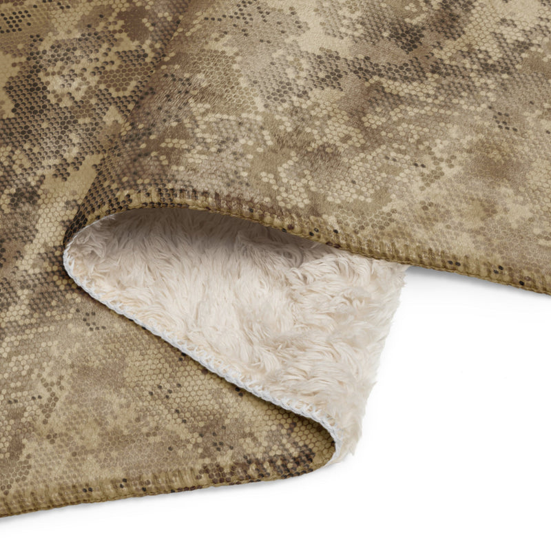 Hex Rattlesnake Desert CAMO Sherpa Blanket