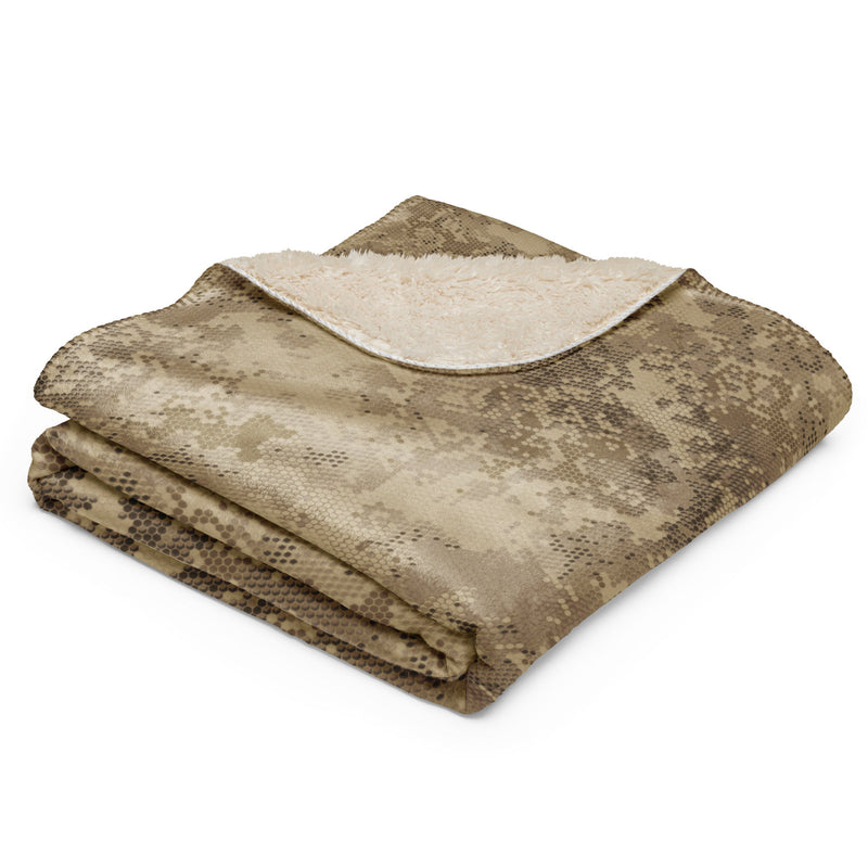 Hex Rattlesnake Desert CAMO Sherpa Blanket
